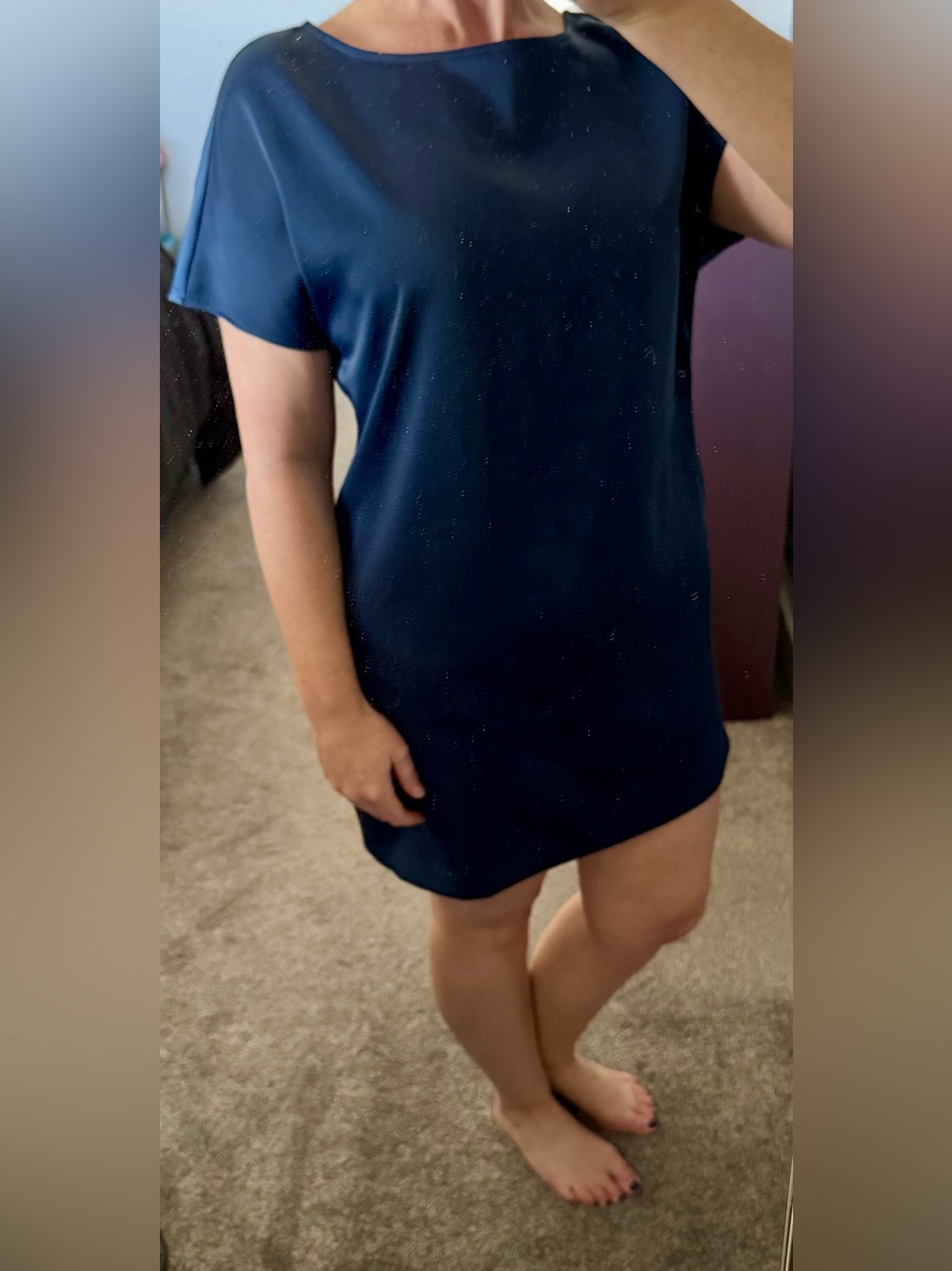 Simple Navy Shift Dress